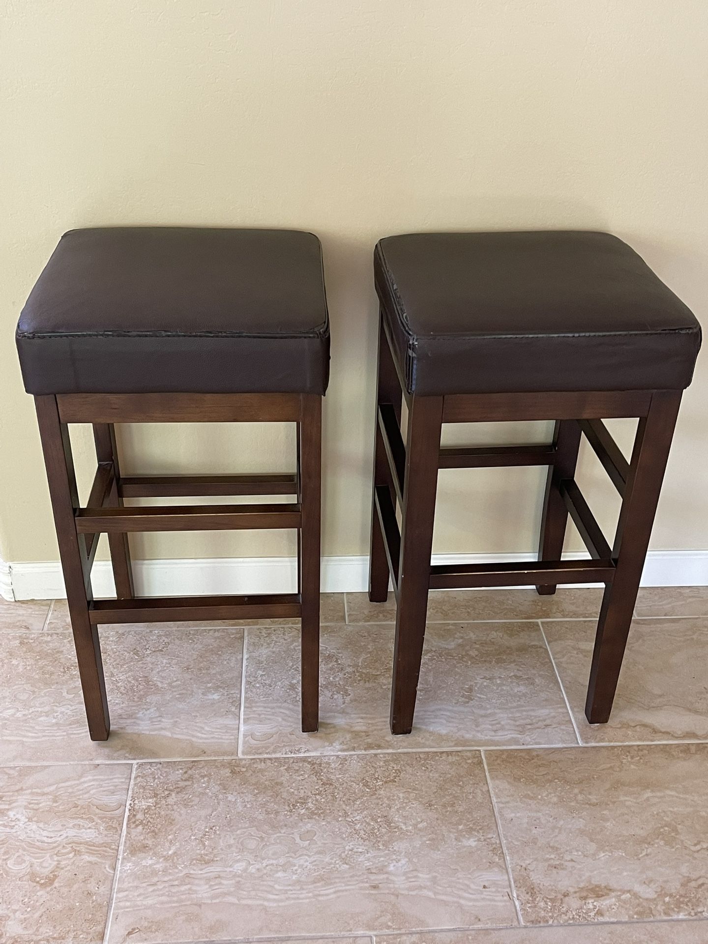 FREE Set of 2 Brown Bar Stools