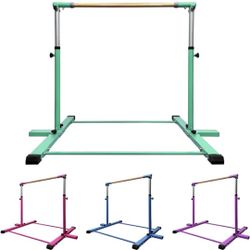 Gymnastic Kip Bar,Horizontal Bar for Kids Girls Junior,3' to 5' Adjustable Height,Home Gym Equipment,Ideal for Indoor and Home Training,1-4 Levels,300