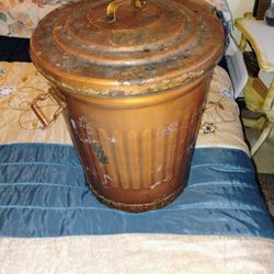 Antique Trash Can And Bucket 