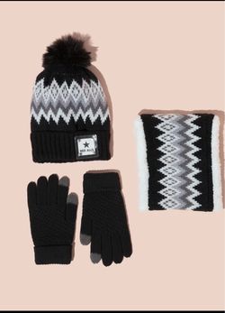 Hatastic 3pcs women Korea style casual set : hat,scarf,glove
