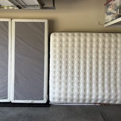 Cal king Mattress, Box Spring , Frame