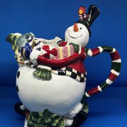 Christmas Snow Man Pitcher Decoration Winter Holiday Collectable