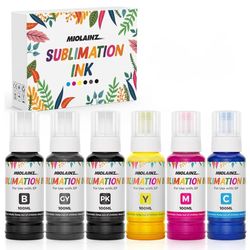 Moilainz 600ML Sublimation Ink for ET-8500 ET-8550 1PK/1B/1C/1M/1Y/1GY NEW