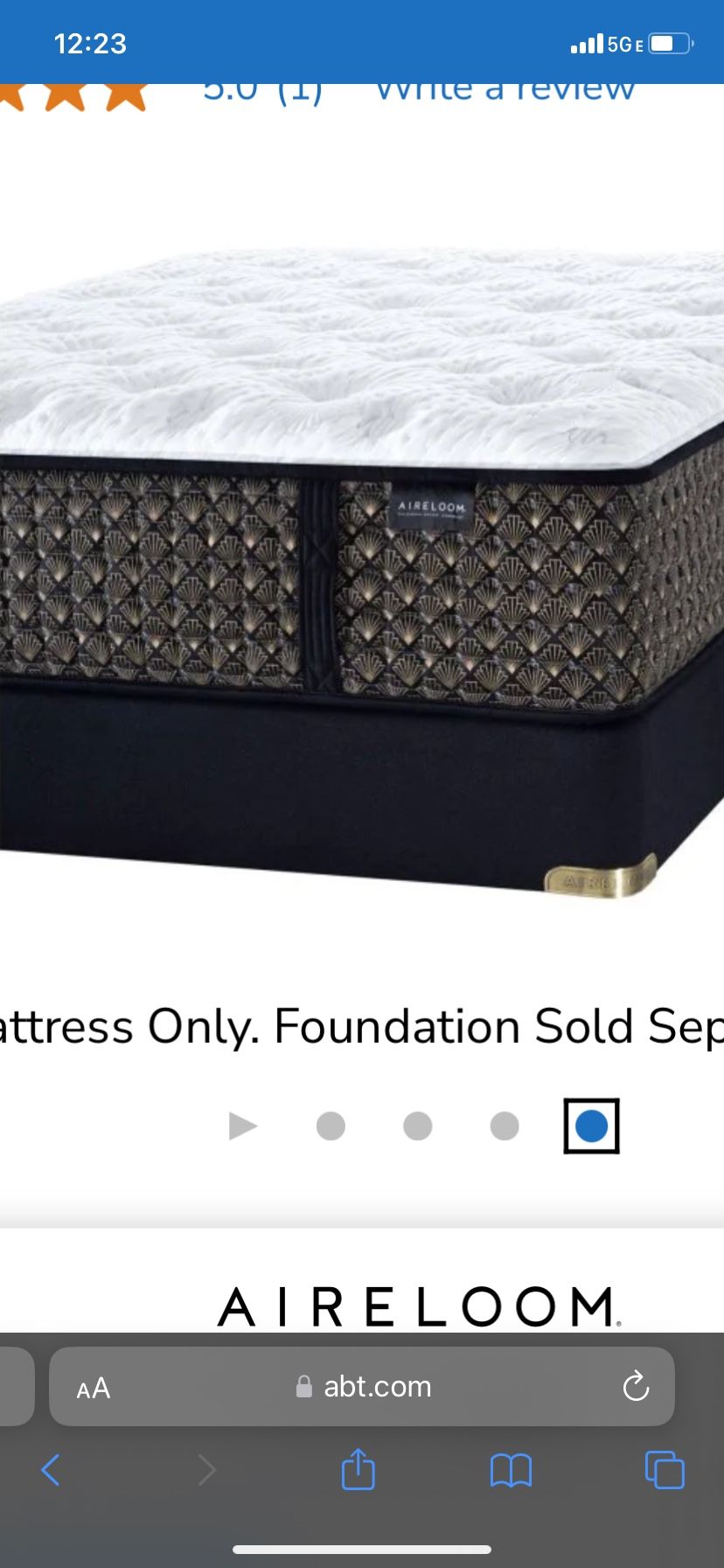Mattrress Aireloom Extra Firm King Size Brand New