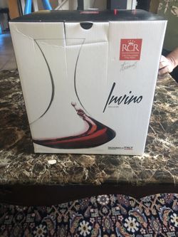 Brand new RCR glass wine decanter