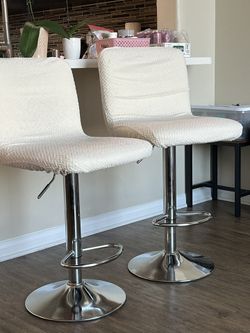 2 Ivory Bar Stools