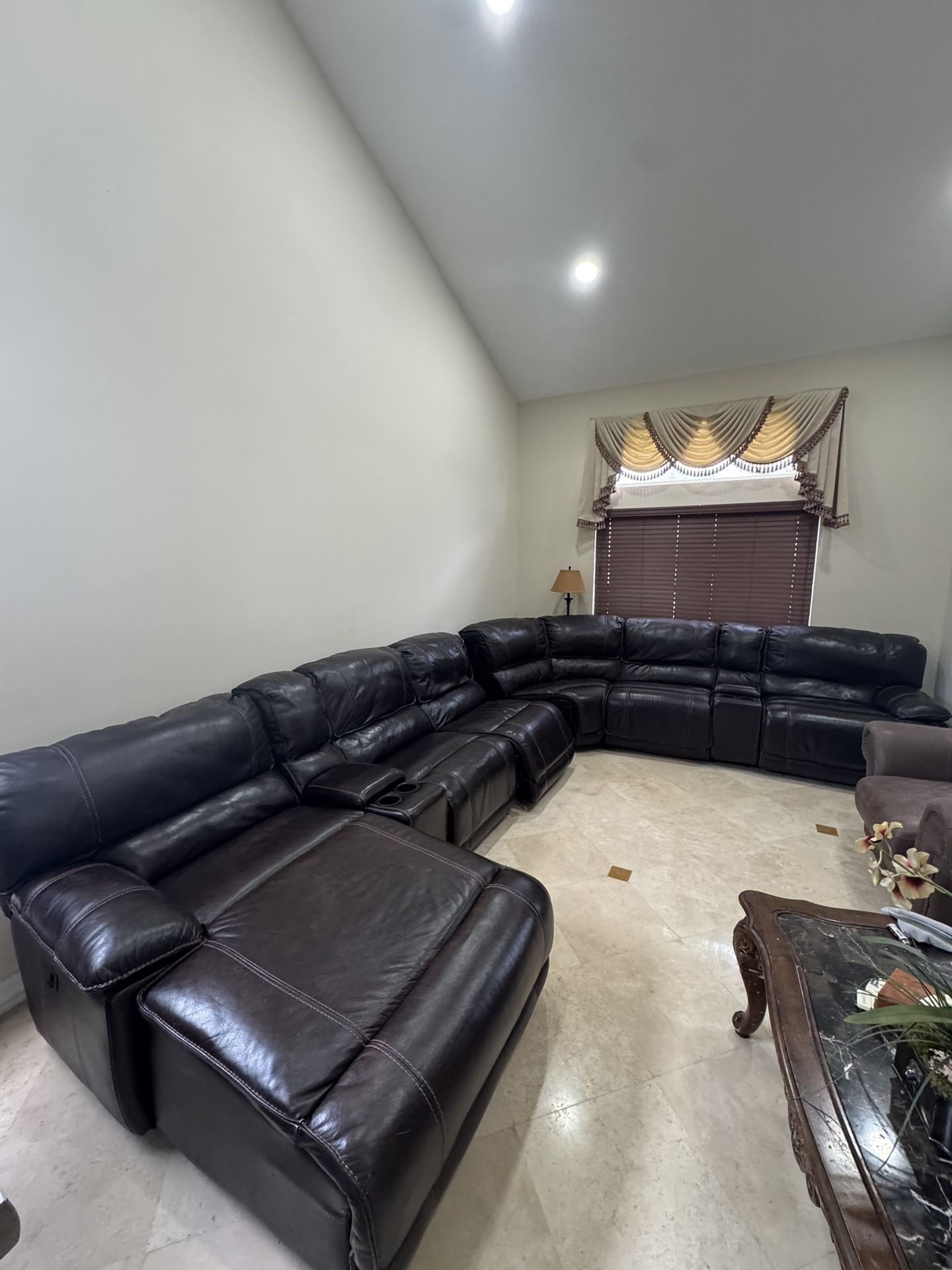 Leather Couch Electric Recliner