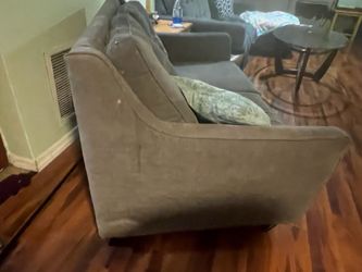 Gray Microfiber Sofa Couch