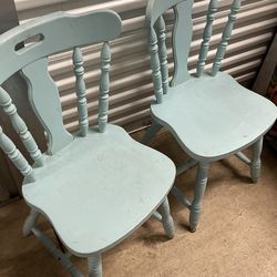 Set Of 2 Wooden Chairs
