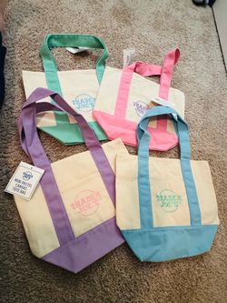 So amazing brand new with tag TJ mini pastel canvas bags summer colors limited edition