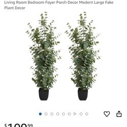 2 Artificial Trees W/pots New