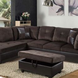 Brand New 2pc. Sectional With FREE Ottoman Ready For Delivery 🚚 