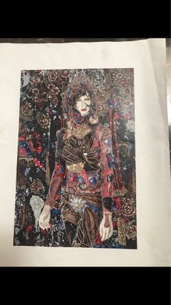 It is a 7 foot mannequin handmade in the back piece too. It's been at the state fair. It's one ribbons. It's all hand done. One of a kind took me a ye