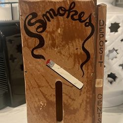Vintage Wooden Cigarette Dispenser