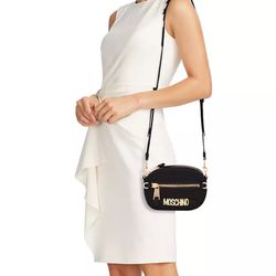 Moschino Nylon-Blend Logo Shoulder Bag 