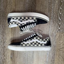 Used Vans Unisex Low Top Black/white Checkered Sneakers Men’s 7.5