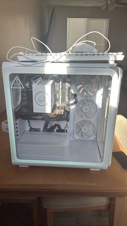 White Custom Built Gaming PC Desktop
