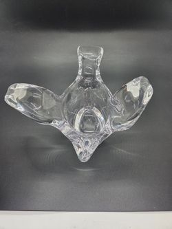 Vintage Princess House Lead Crystal Clear Flying Dove Dish
