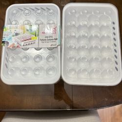 Egg Holder Container 2 PCs - 24 Eggs Fit Each Box
