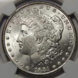 1881-CC MORGAN SILVER DOLLAR
