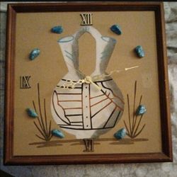 vintage Navajo Picture and clock frame