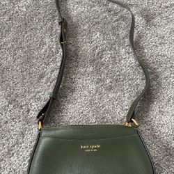 Kate Spade Forest Green Leather Crossbody Bag