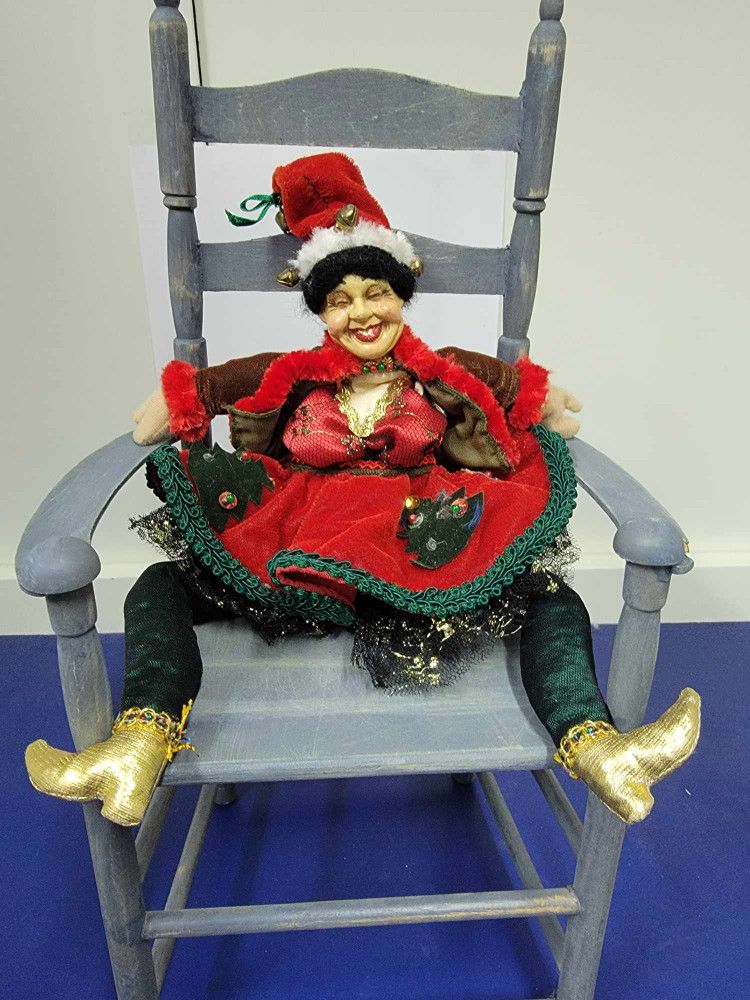 Katherine’s Collection By W. Kleski Holiday  Rare Female Jester Doll 12”  #7