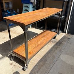 Industrial Oak Console table