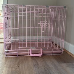 Pink Dog crate 