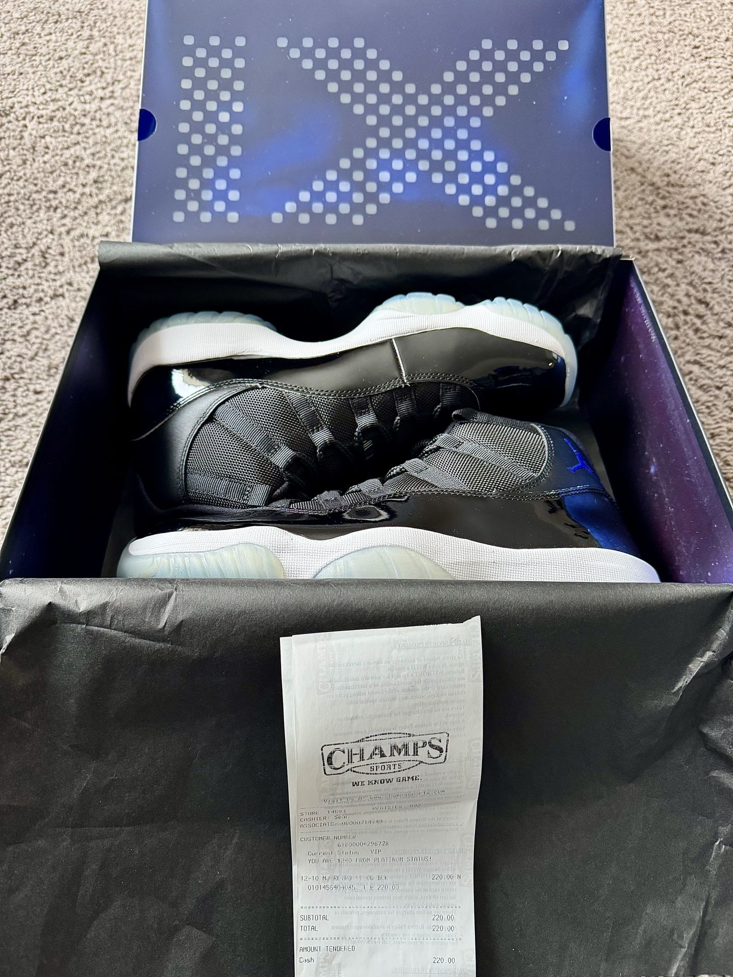 DS Jordan 11 Space Jams Mens 8.5