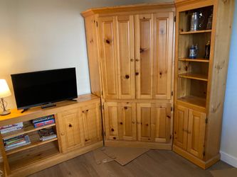 Wooden  corner entertainment or office furniture