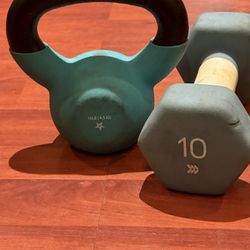 10 Lb. Kettle Bell And Dumbbell 