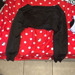 Black Cropped Sweatshirt 