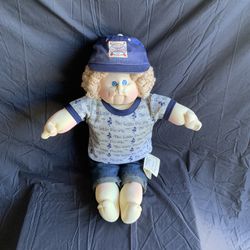 1978 Xavier Roberts The Little People Cabbage Patch Kids Blonde Slugger Boy Doll
