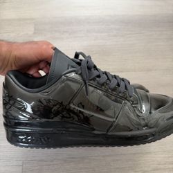 Adidas Black Superstar Size 9.5 Rose Print