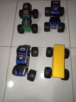 Lot Of 4 Monster Jam Monster Truck Die Cast 1:24 Scale