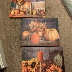 Wall Art - Fall canvases