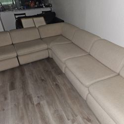 Havertys 6-piece Interchangeable Cream Sectional 