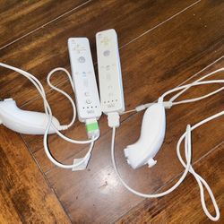 Wii Remotes With Nunchucks
