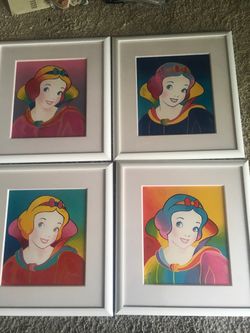 Snow White Pop Art Framed serigraphs Set of 4