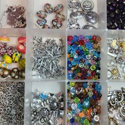 Set of Glass Beads + Charms