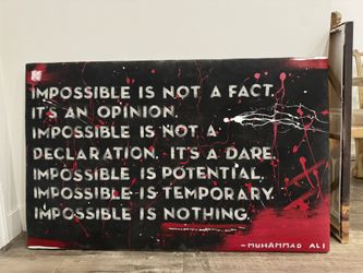 Artwork Muhammad Ali quote 
