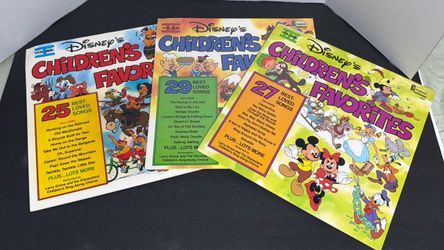 Disney's Children's Favorites Vinyl Records Set of 3