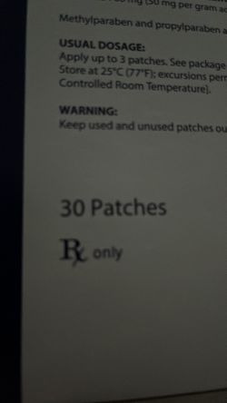 Lidocaine patches