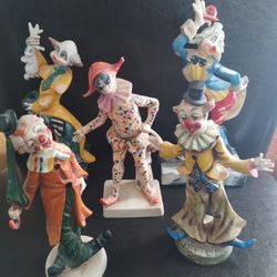 Antique Clown Figurines