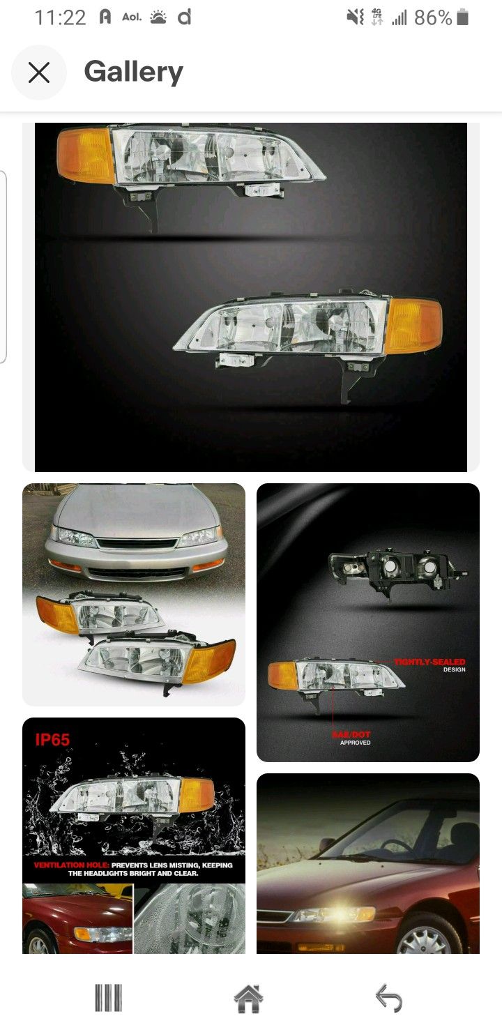 Honda accord Headlights