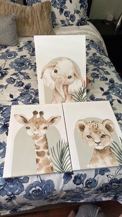 Baby animal art canvas