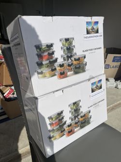 24 Pieces Glass Food storage