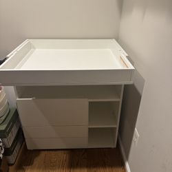 Adjustable White Changing Table