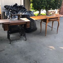 Two Vintage Singer Sewing Machines